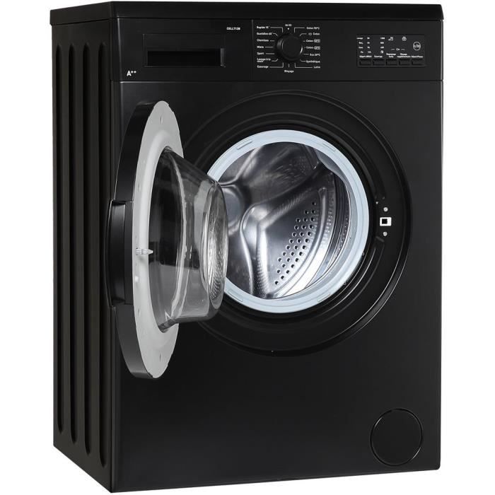 OCEANIC - LL712B - Lave-linge frontal 7kg - 1200trs - A++AB - Noir -  eMALLYSTORE